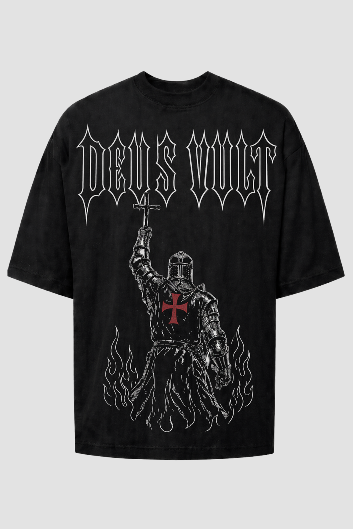 Camiseta oversized GODTIER estampa Deus Vult — foto 1