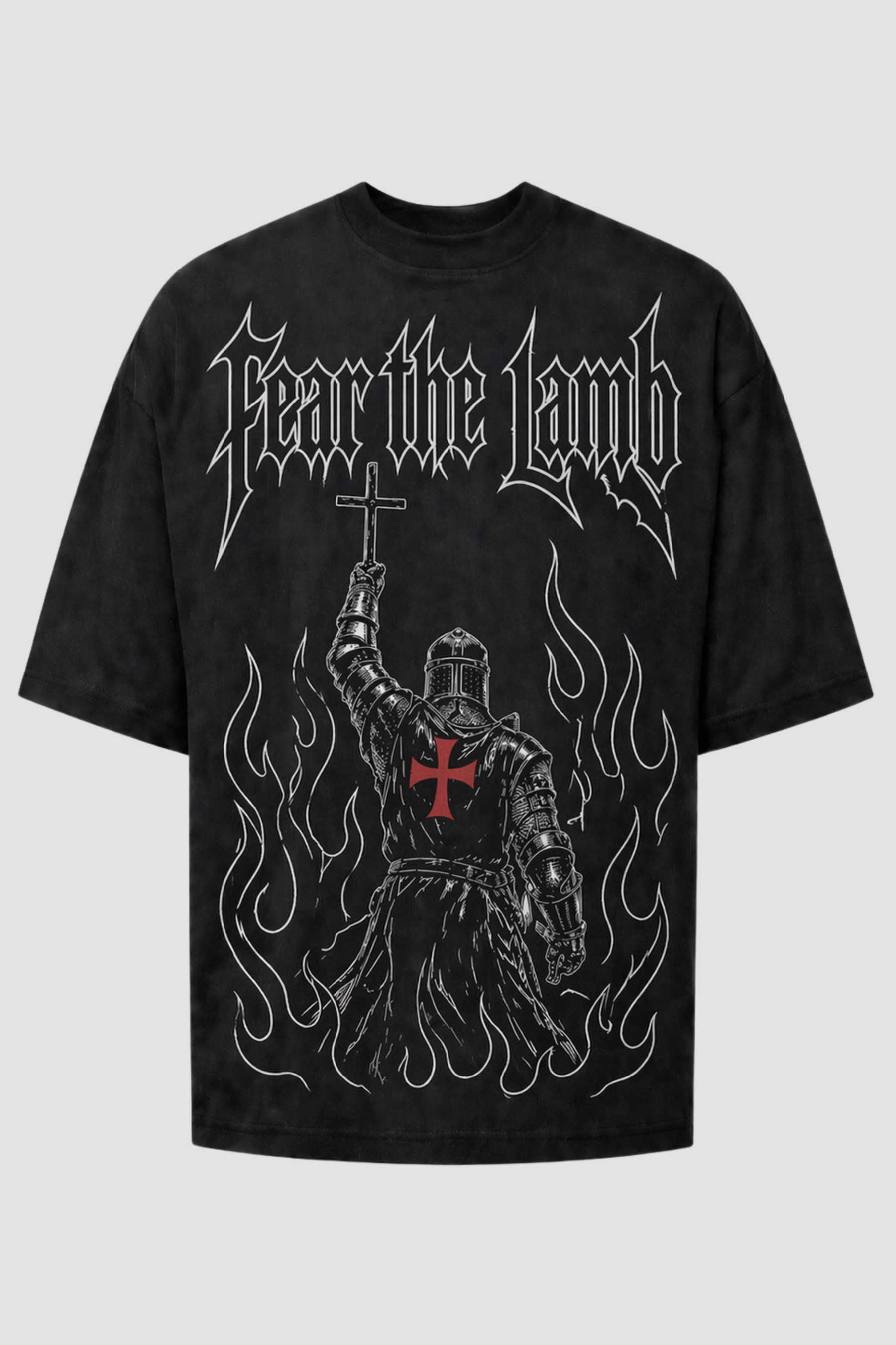 Camiseta oversized GODTIER estampa Draw Fear the Lamb — foto 3