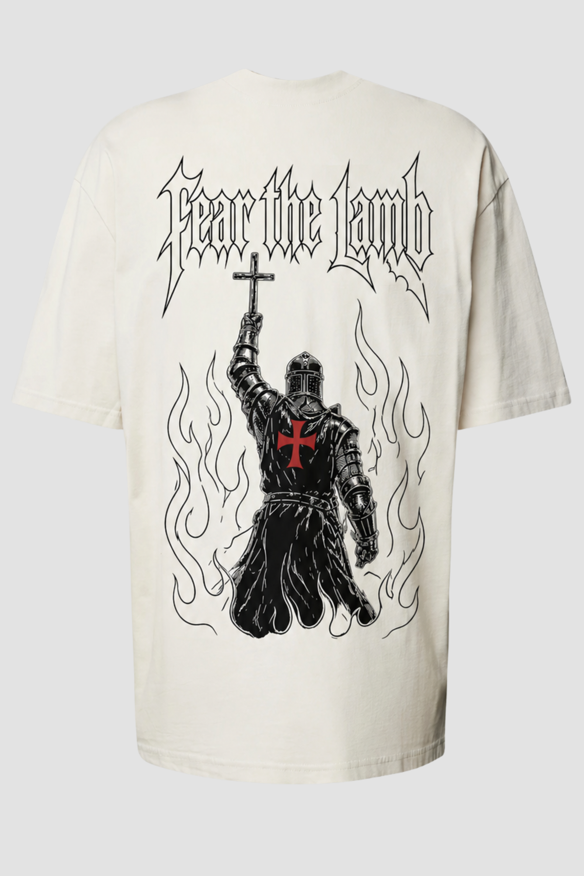 Camiseta oversized GODTIER estampa Draw Fear the Lamb — foto 1