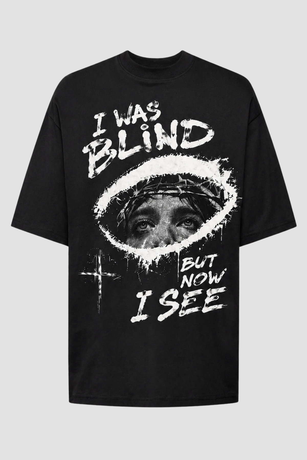 Camiseta oversized GODTIER estampa I Was Blind — foto 1