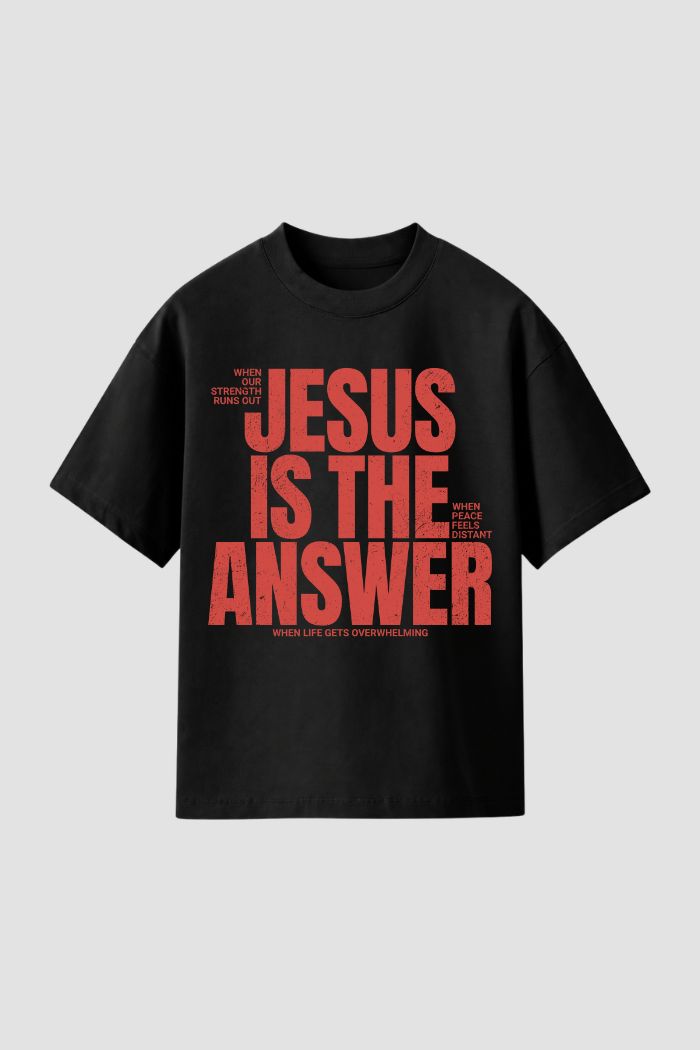 Camiseta Regular Fit GOD HEAVY™ - Jesus Is The Answer