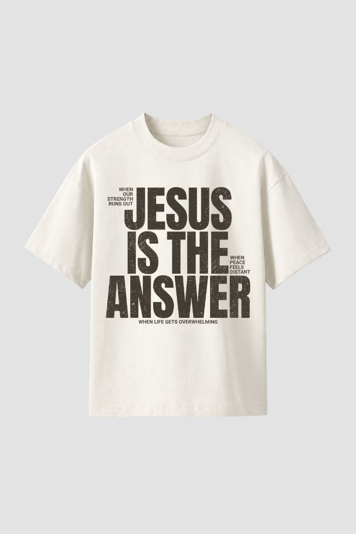 Camiseta Regular Fit GOD HEAVY™ - Jesus Is The Answer