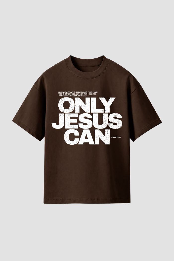 Camiseta Regular Fit GOD HEAVY™ - Only Jesus Can