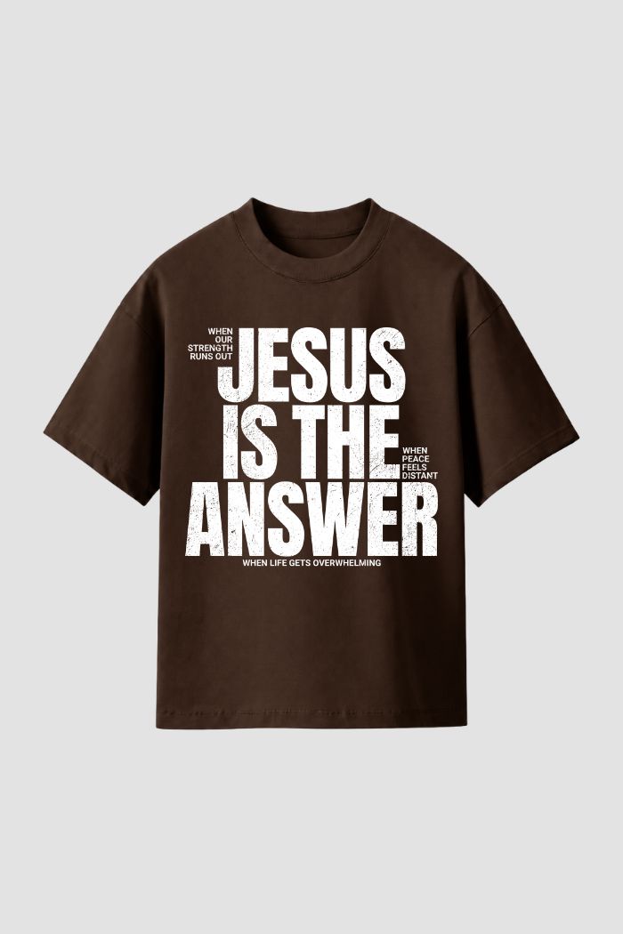 Camiseta Regular Fit GOD HEAVY™ - Jesus Is The Answer