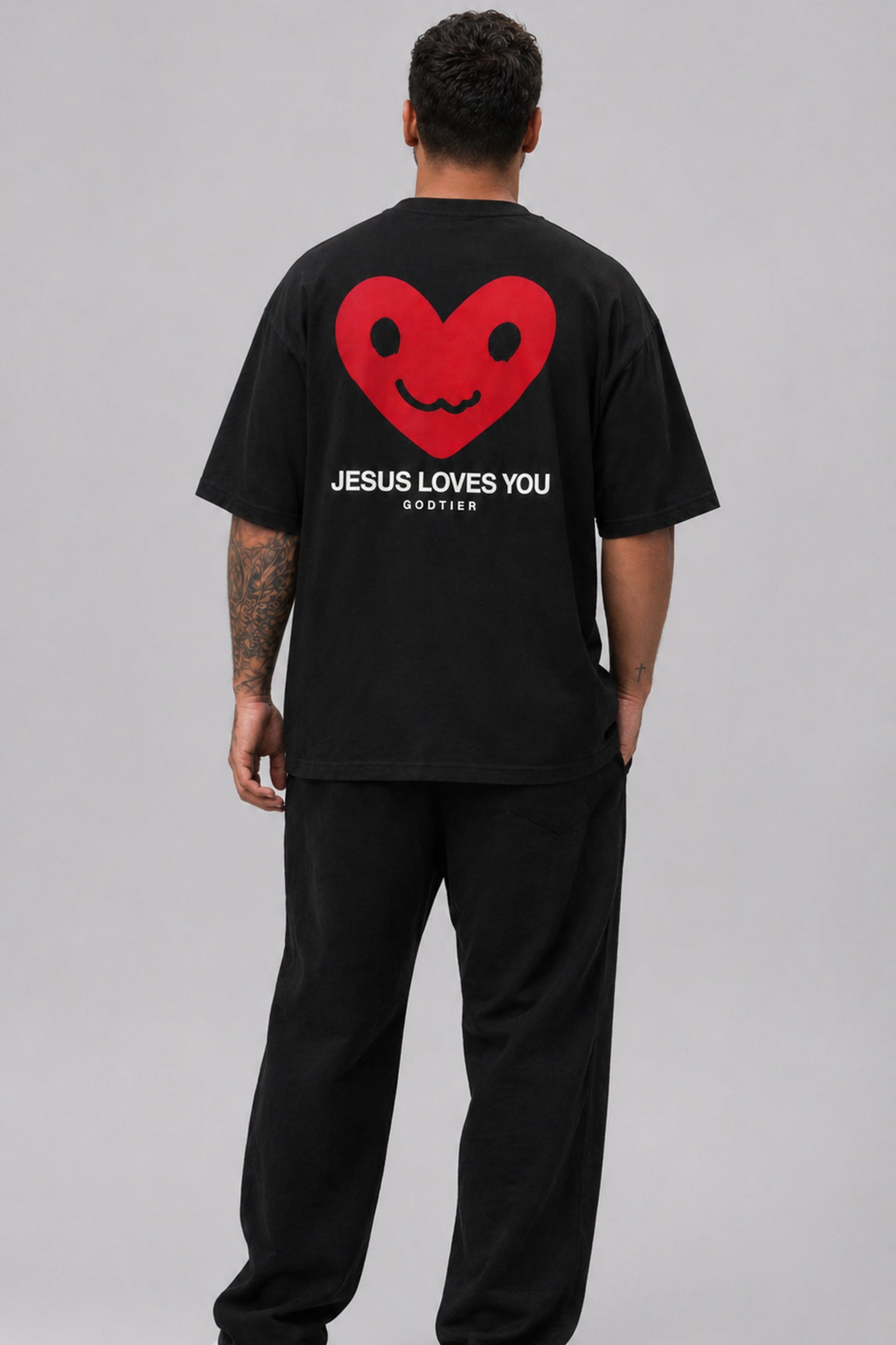 Camiseta oversized GODTIER estampa Heart — foto 5