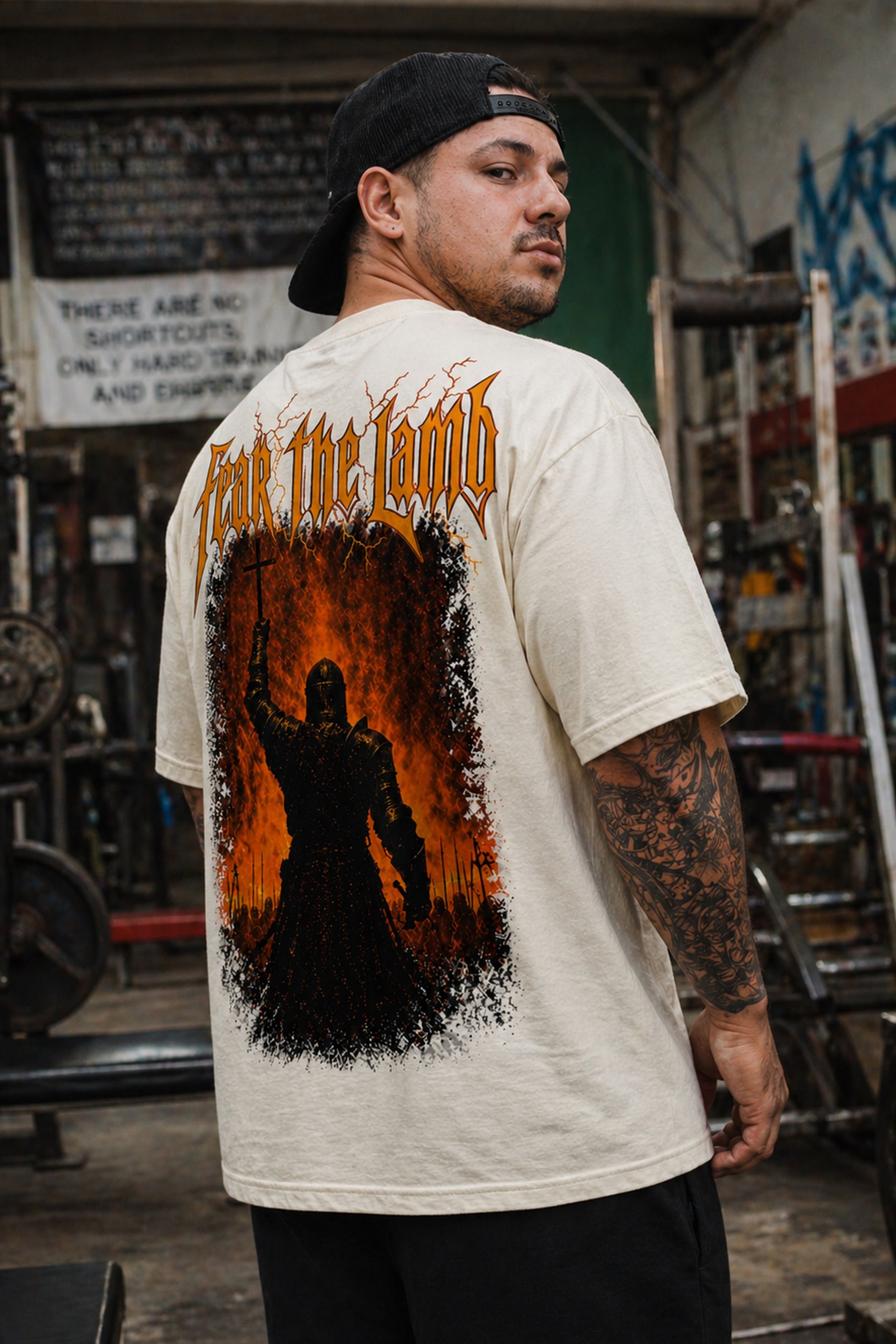 Camiseta oversized GODTIER estampa Guerreiro — foto 4