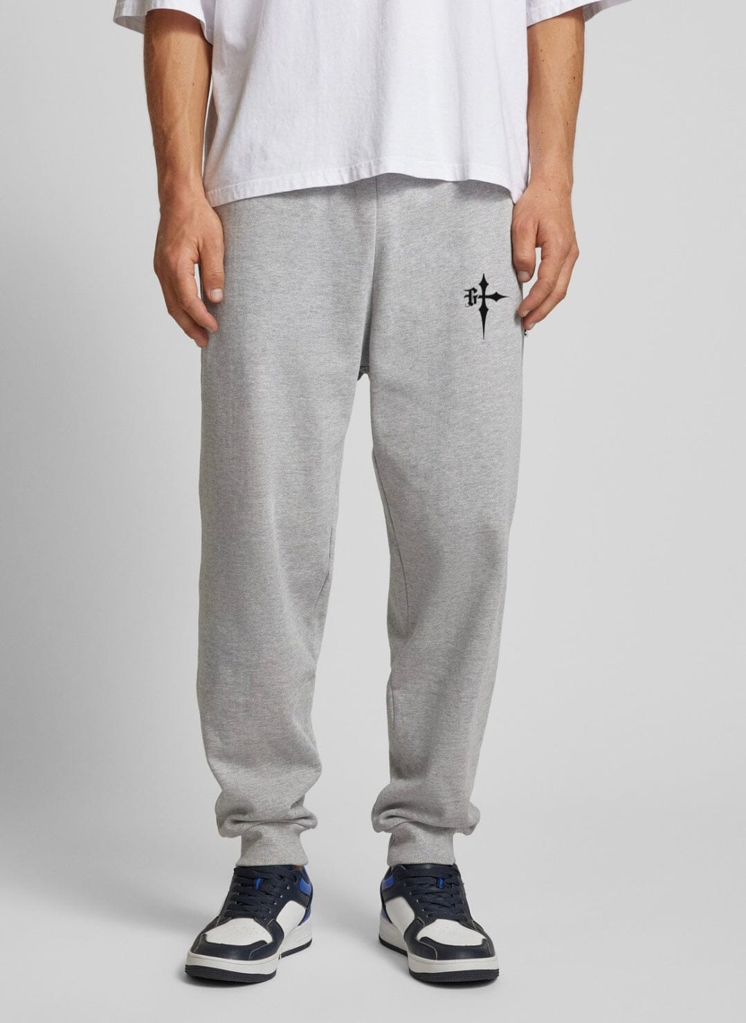 Calça Moletom GodTier - Cruz Masculino God Tier P Cinza