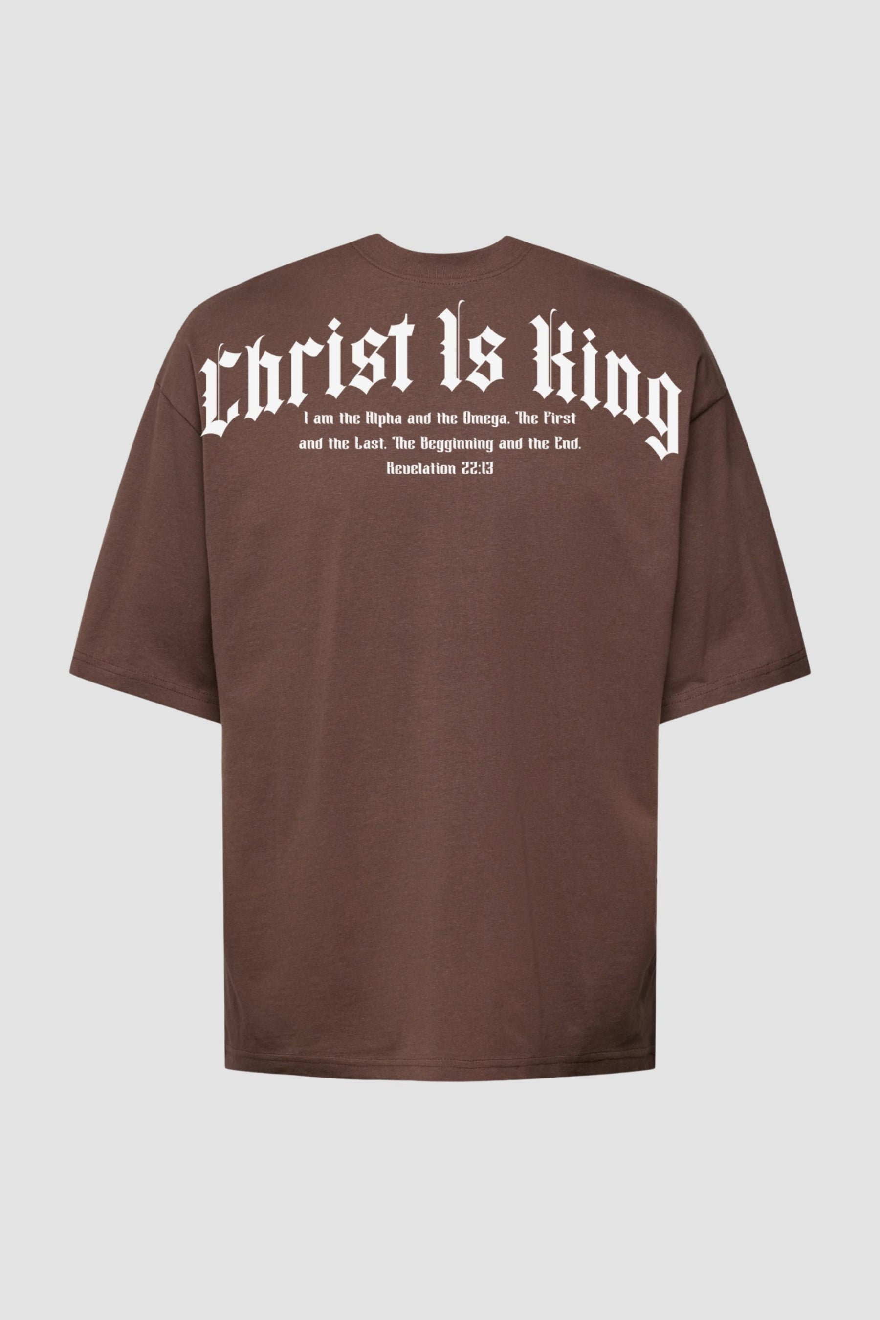 Oversized - Christ Is King God Tier P Chocolate Masculino
