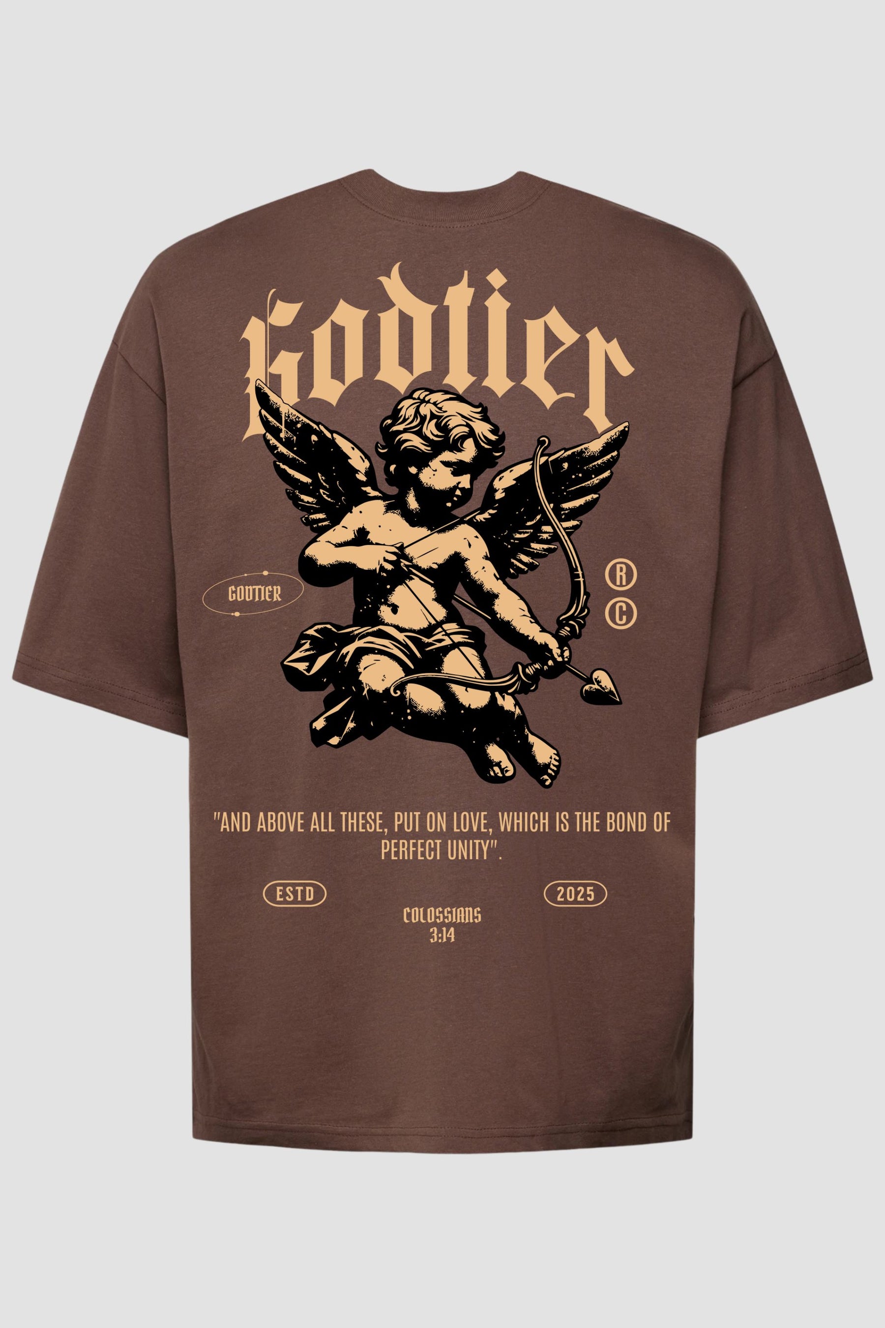 Oversized Cupido GodTier P Chocolate Feminino