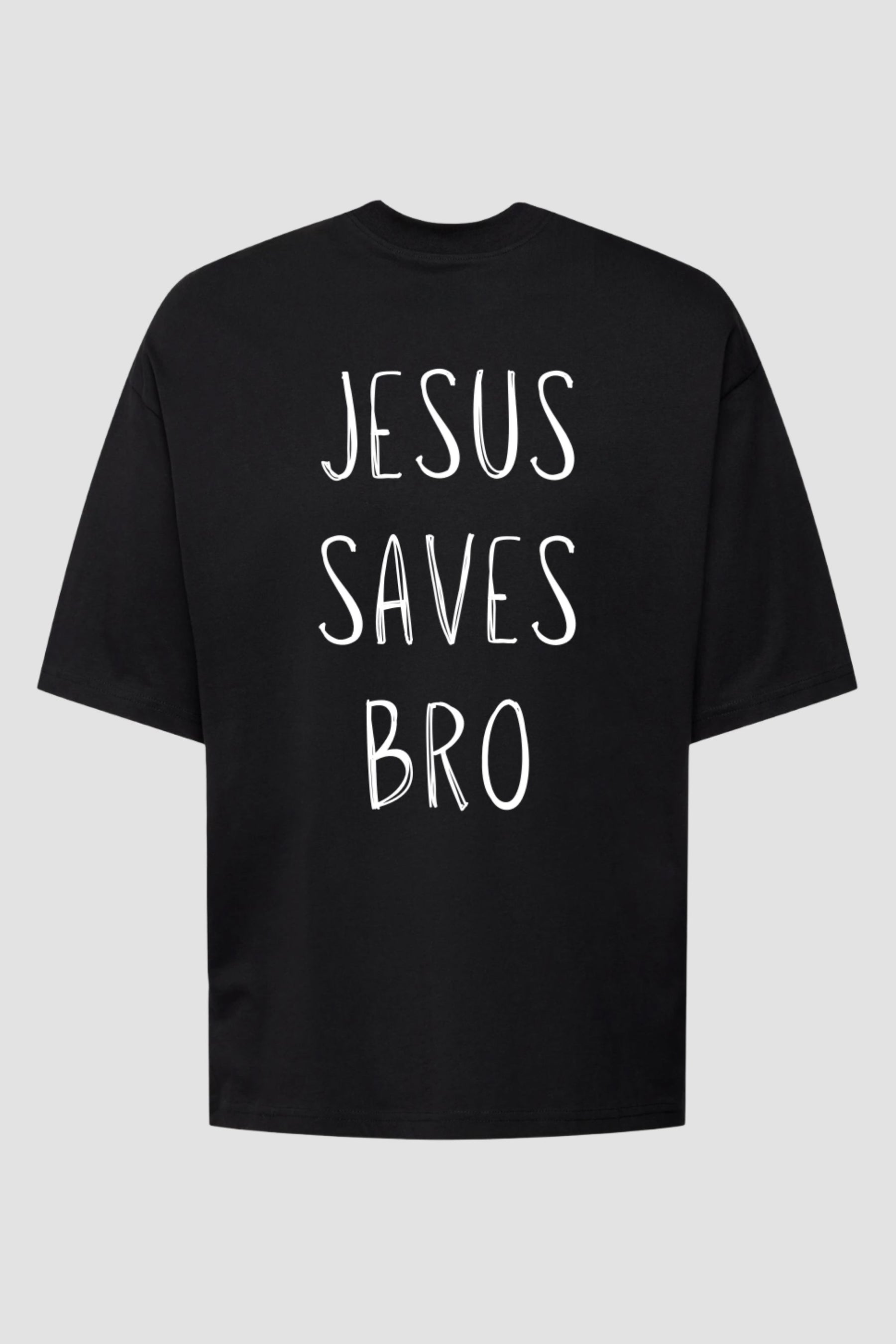 Oversized - Jesus Saves Bro God Tier P Preta Masculino