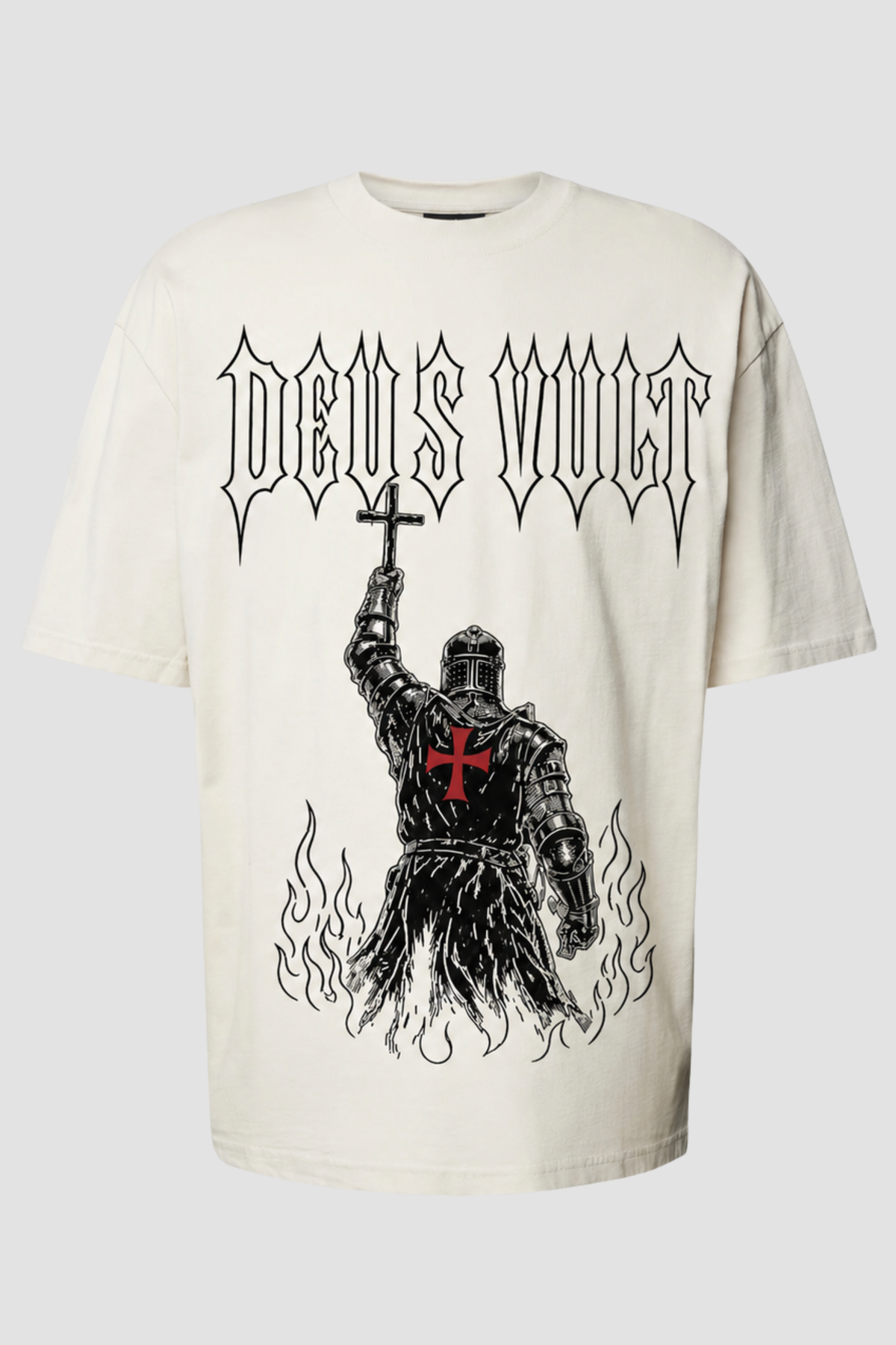 Camiseta oversized GODTIER estampa Deus Vult — foto 3