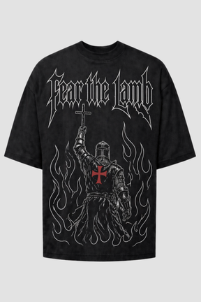 Camiseta oversized GODTIER estampa Draw Fear the Lamb — foto 3