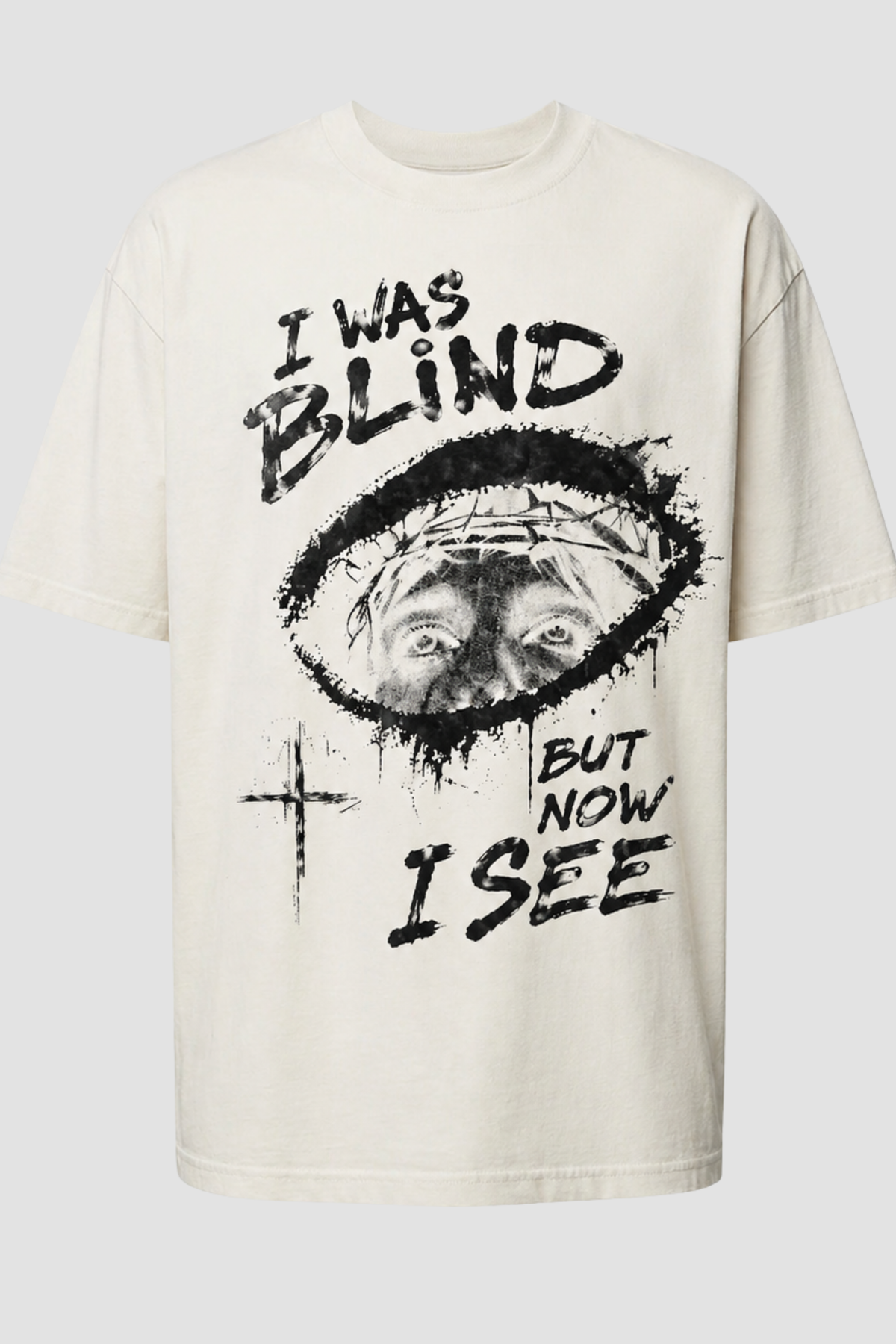 Camiseta oversized GODTIER estampa I Was Blind — foto 3