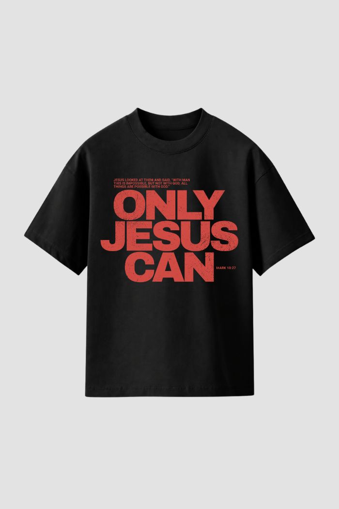 Camiseta Regular Fit GOD HEAVY™ - Only Jesus Can
