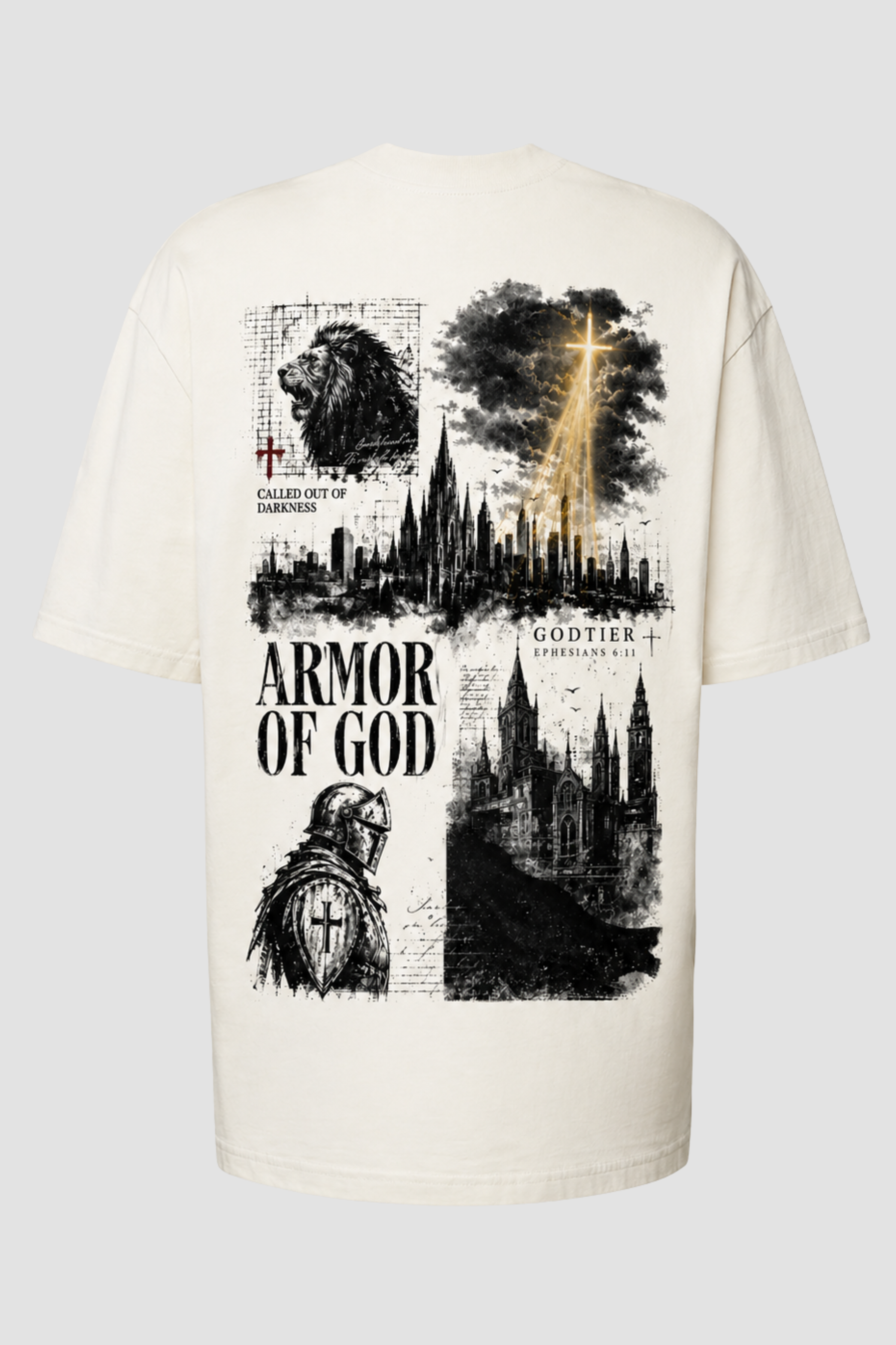 Camiseta oversized GODTIER estampa Armadura de Deus — foto 4