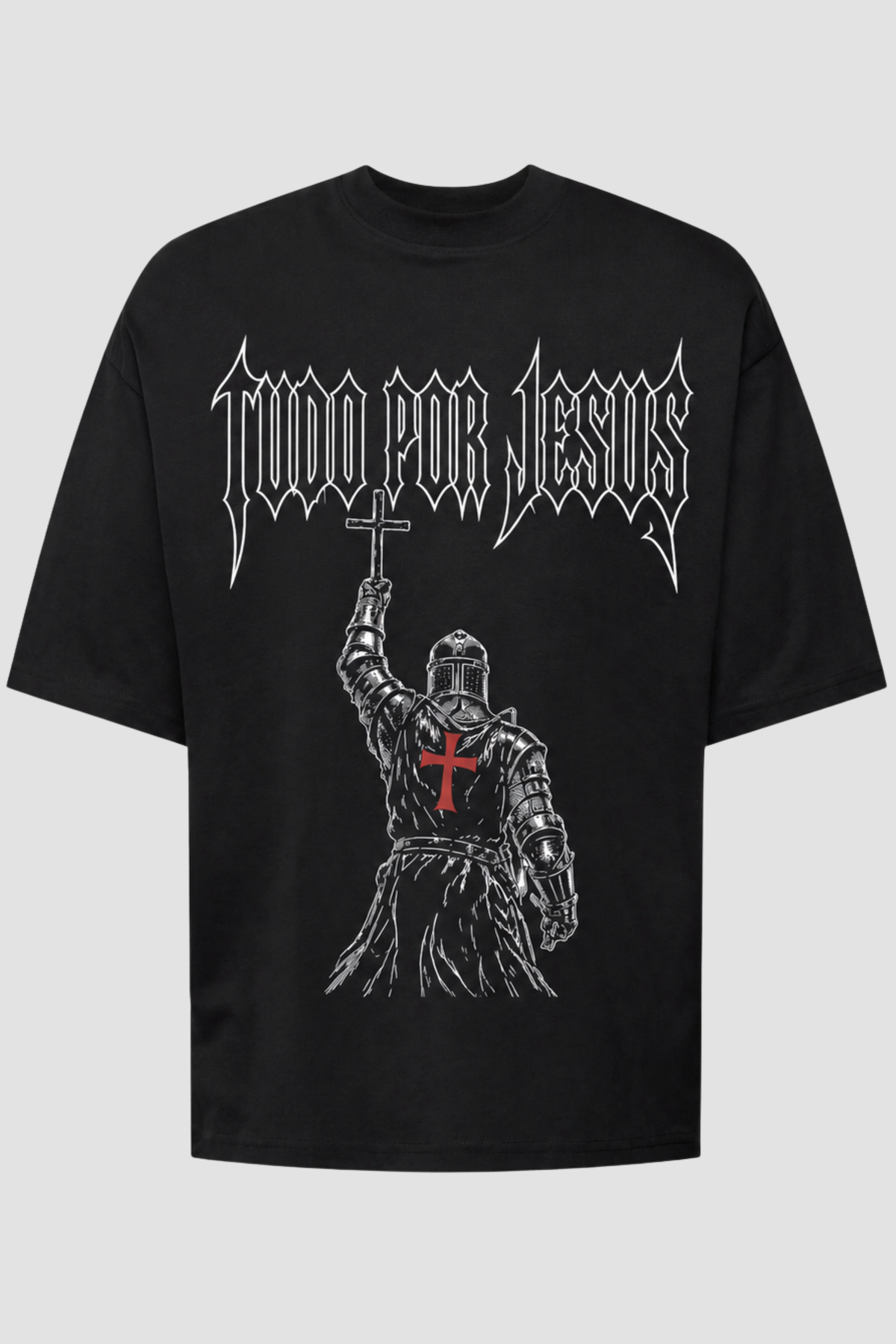 Camiseta oversized GODTIER estampa Tudo Por Jesus — foto 2