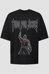 Camiseta oversized GODTIER estampa Tudo Por Jesus — foto 2