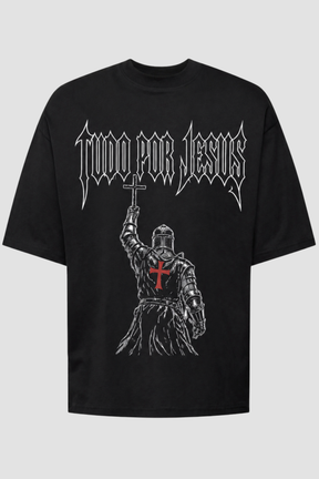 Camiseta oversized GODTIER estampa Tudo Por Jesus — foto 2