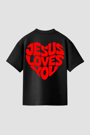 Camiseta Regular Fit GOD HEAVY™ - Jesus Loves You