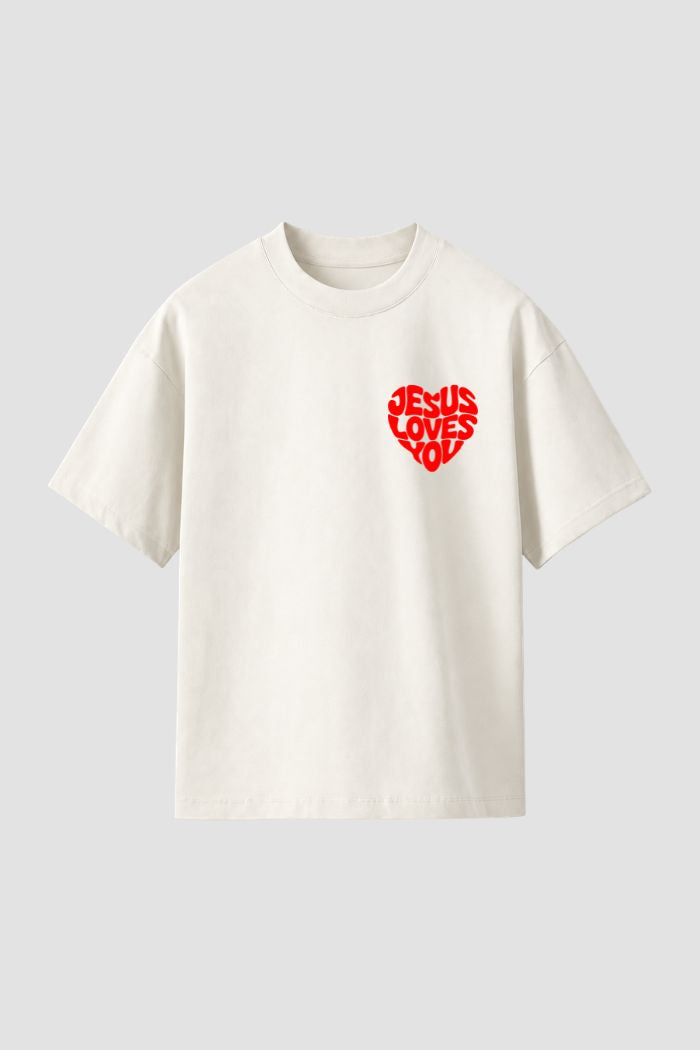 Camiseta Regular Fit GOD HEAVY™ - Jesus Loves You