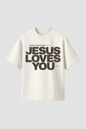 Camiseta Regular Fit GOD HEAVY™ - Jesus Loves You