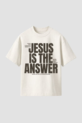 Camiseta Regular Fit GOD HEAVY™ - Jesus Is The Answer
