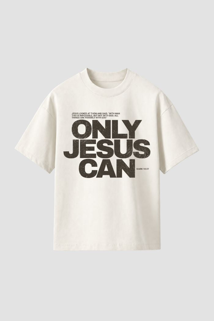 Camiseta Regular Fit GOD HEAVY™ - Only Jesus Can