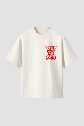 Camiseta Regular Fit GOD HEAVY™ - Pretty Girls Love Jesus