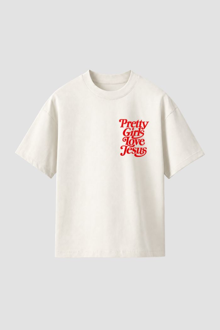 Camiseta Regular Fit GOD HEAVY™ - Pretty Girls Love Jesus