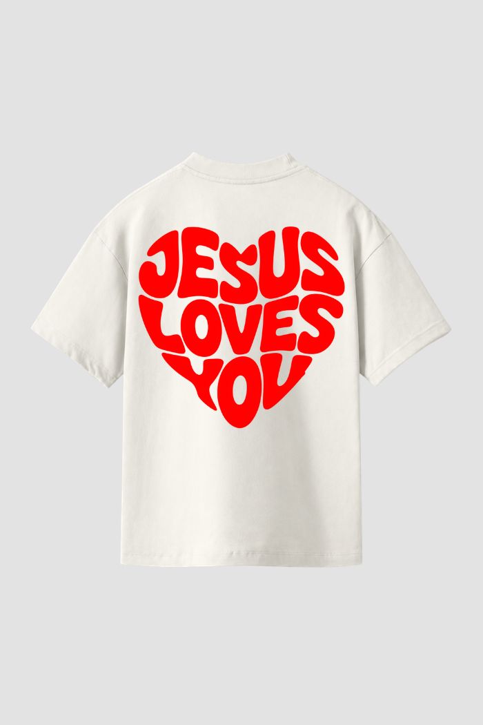 Camiseta Regular Fit GOD HEAVY™ - Jesus Loves You