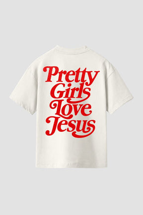 Camiseta Regular Fit GOD HEAVY™ - Pretty Girls Love Jesus