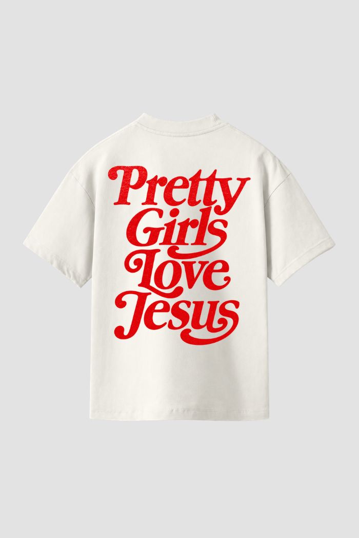 Camiseta Regular Fit GOD HEAVY™ - Pretty Girls Love Jesus