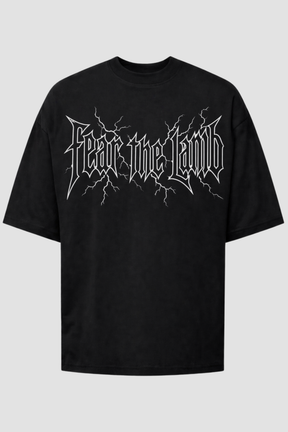 Camiseta oversized GODTIER estampa Fear the Lamb Branca — foto 1