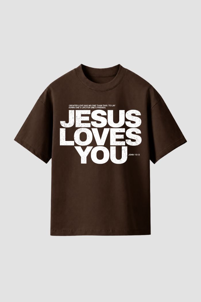 Camiseta Regular Fit GOD HEAVY™ - Jesus Loves You