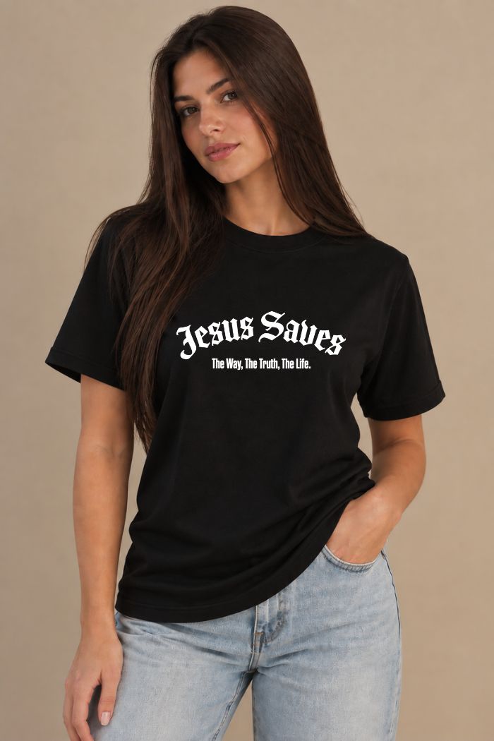 Camiseta Regular Fit GOD HEAVY™ - Jesus Saves