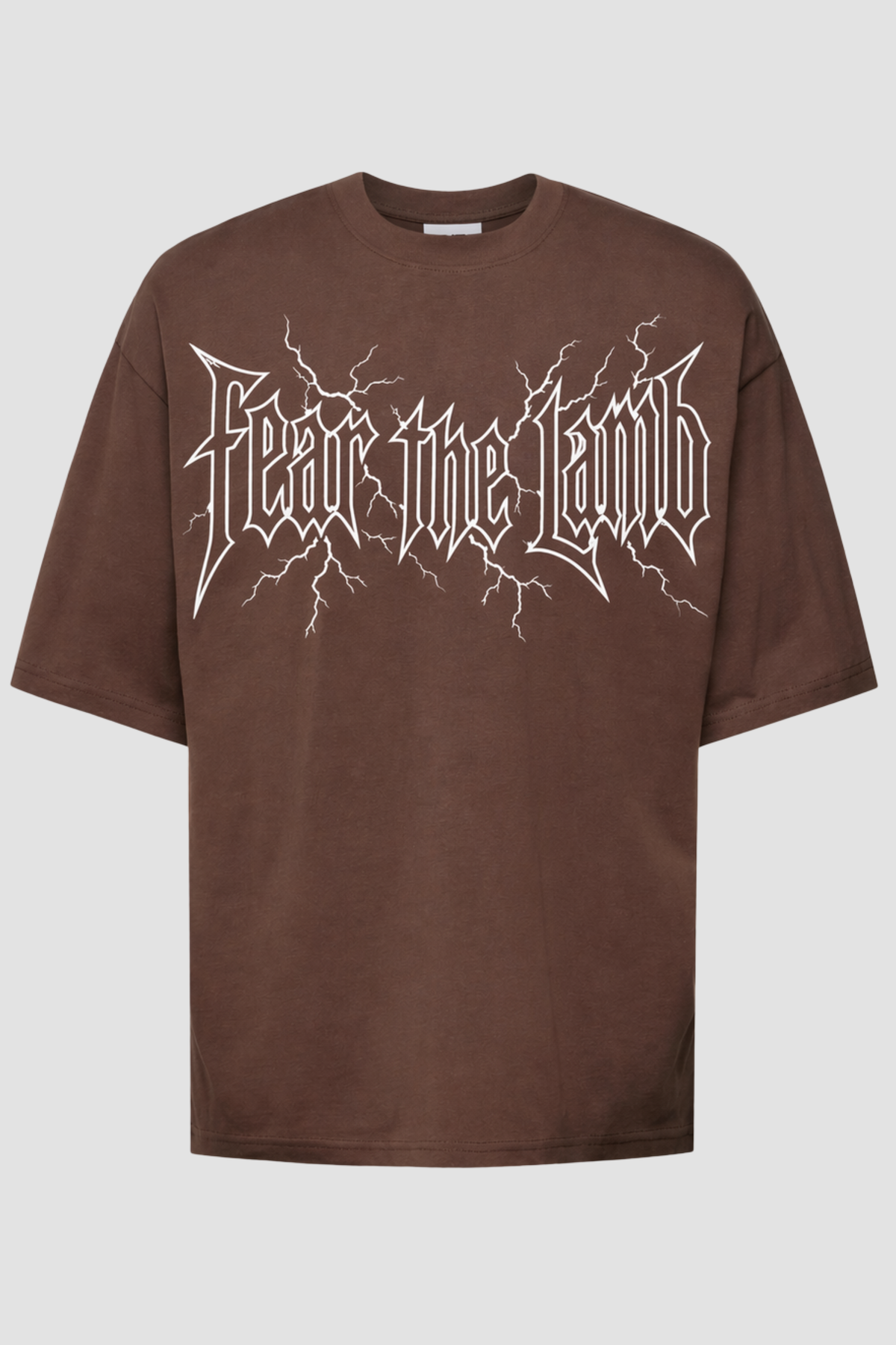 Camiseta oversized GODTIER estampa Fear the Lamb Branca — foto 3