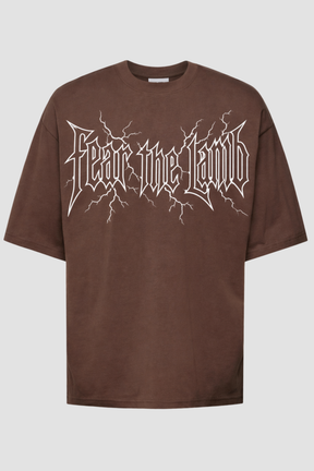 Camiseta oversized GODTIER estampa Fear the Lamb Branca — foto 3