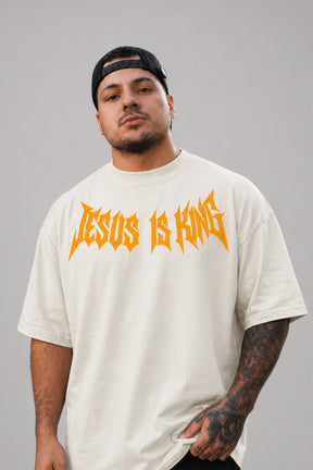 Camiseta oversized GODTIER estampa Jesus is King Arco — foto 2