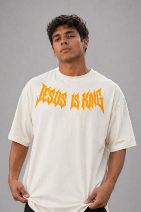 Camiseta oversized GODTIER estampa Jesus is King Arco — foto 4