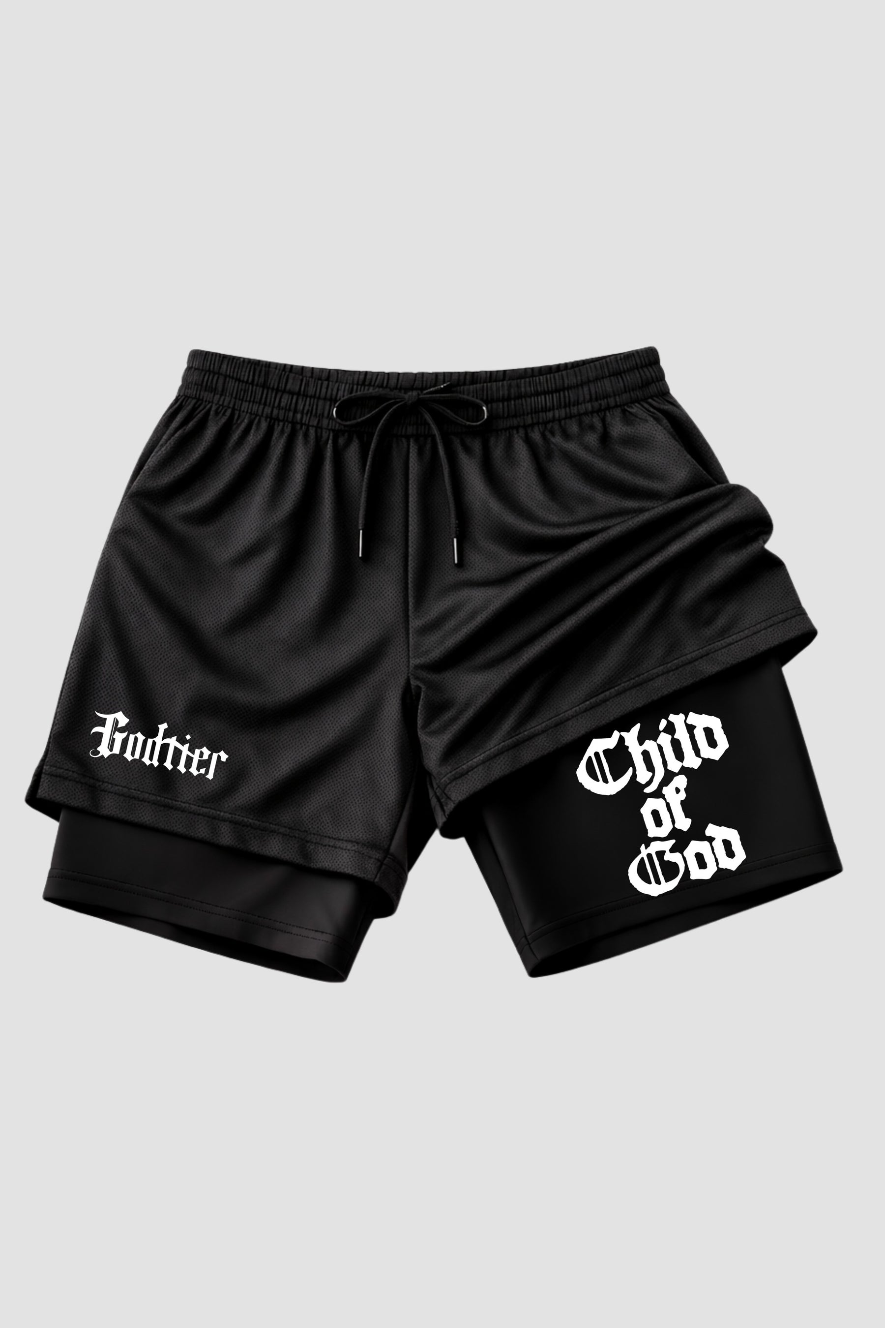 SHORTS DRY-FIT COMPRESSÃO 2 EM 1 - Child Of God (com bolso interno)