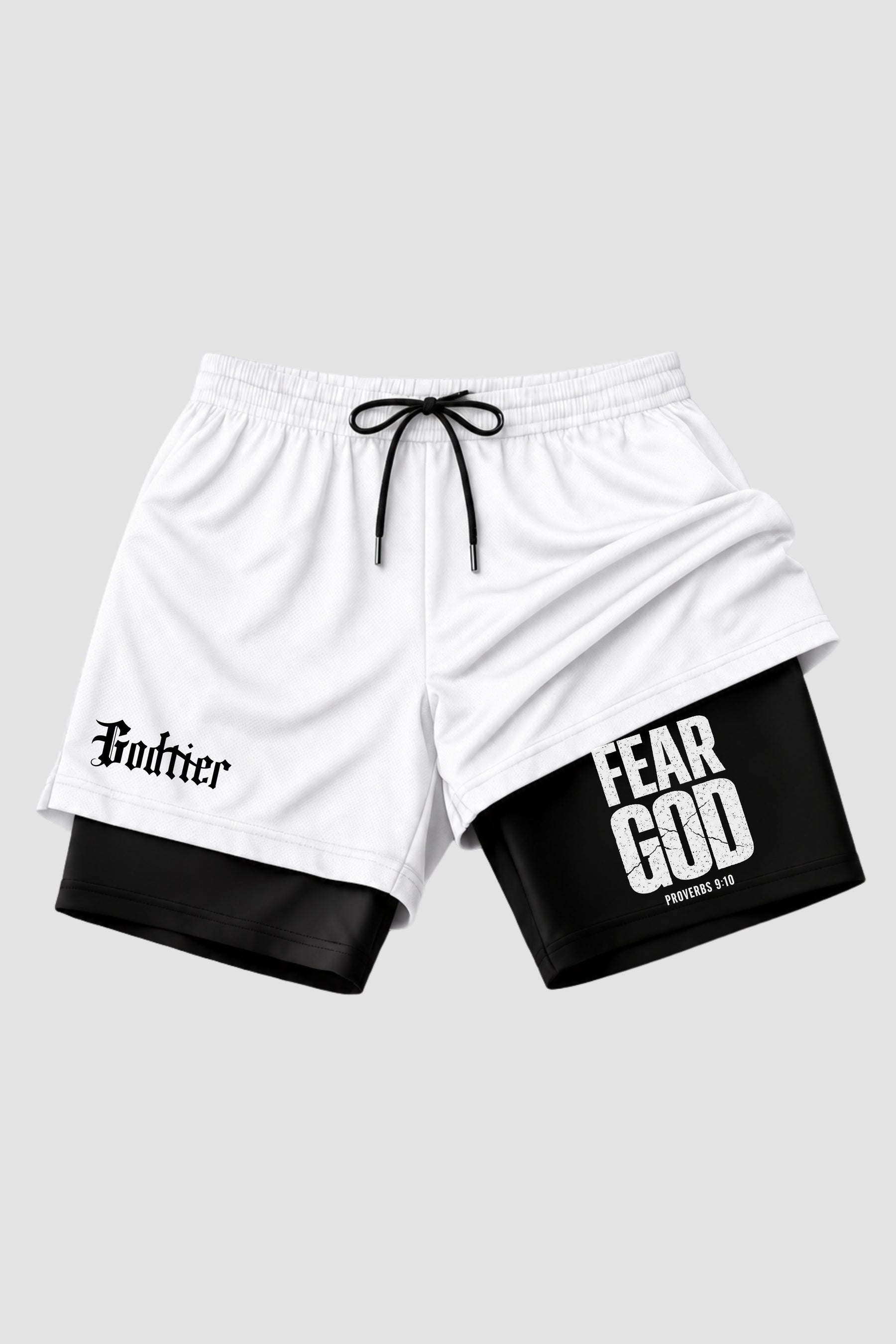 SHORTS DRY-FIT COMPRESSÃO 2 EM 1 - FEAR GOD (com bolso interno)