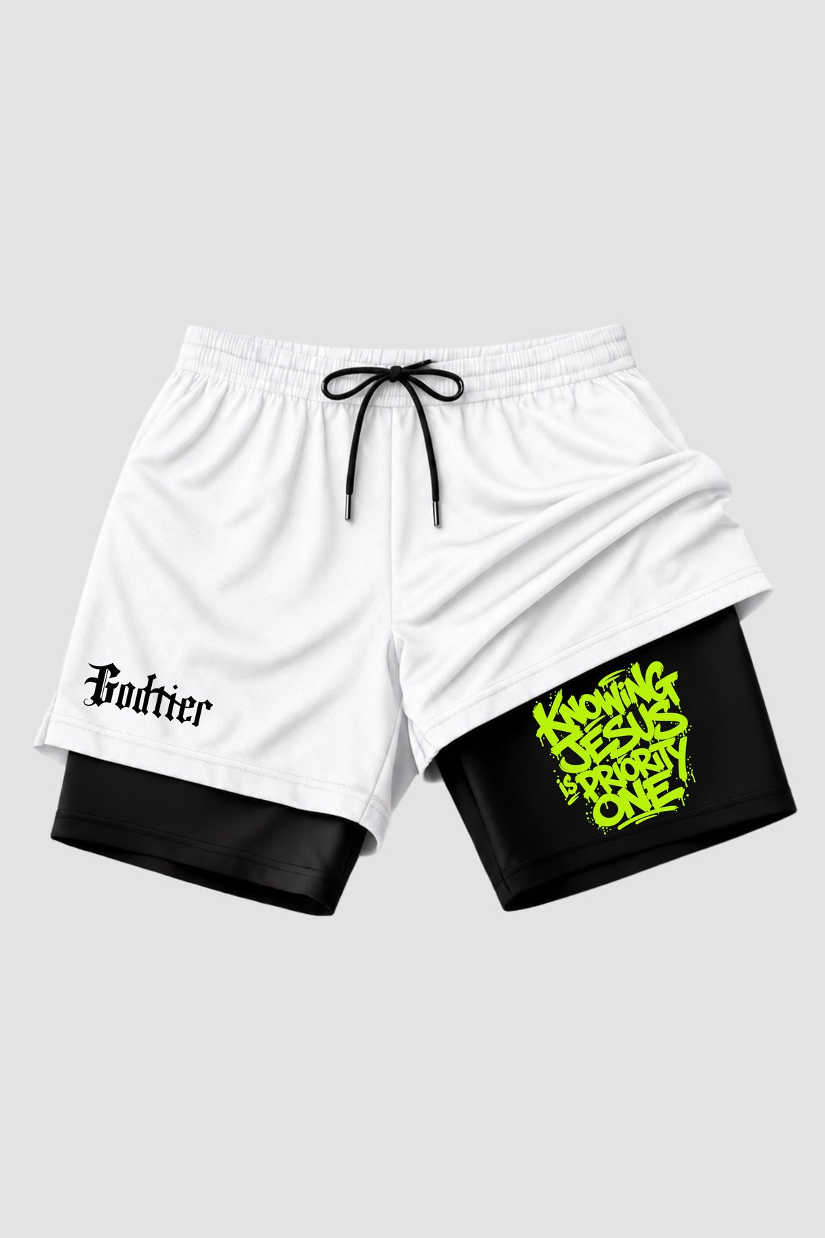 SHORTS DRY-FIT COMPRESSÃO 2 EM 1 - Knowing Jesus (com bolso interno)