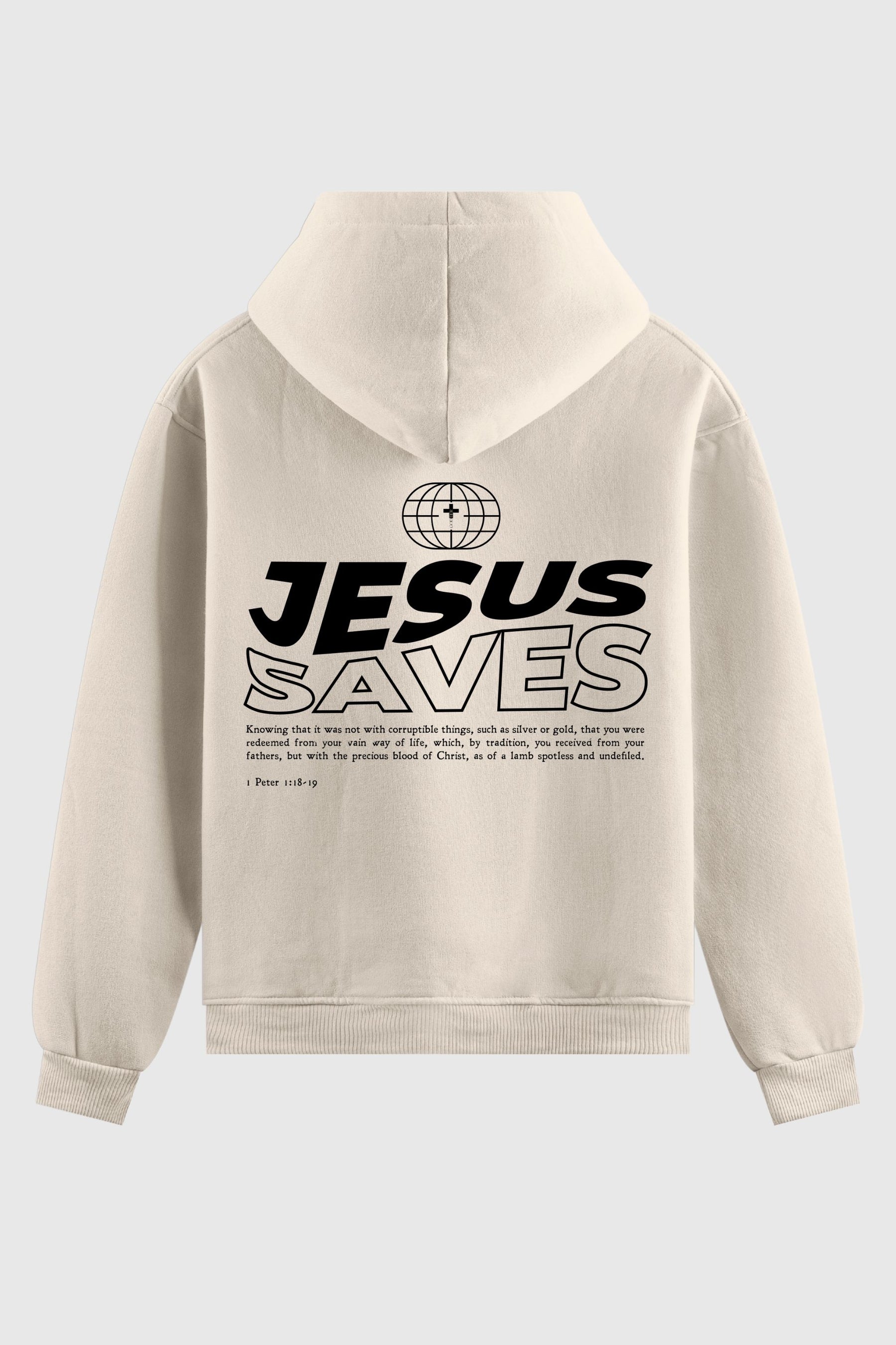 Moletom - Jesus Saves God Tier P Branco 