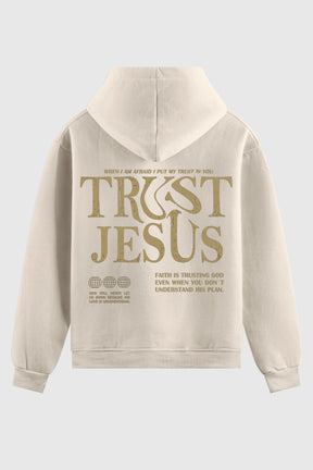 Moletom - Trust Jesus God Tier P Branco 