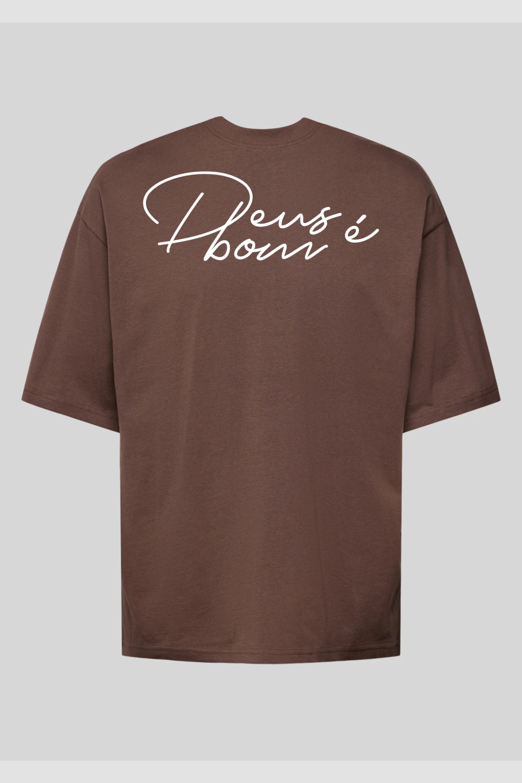 Oversized - Deus é Bom Minimalista [072] Oversized - Deus é Bom Minimalista GodTier P Chocolate Masculino