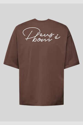 Oversized - Deus é Bom Minimalista [072] Oversized - Deus é Bom Minimalista GodTier P Chocolate Masculino