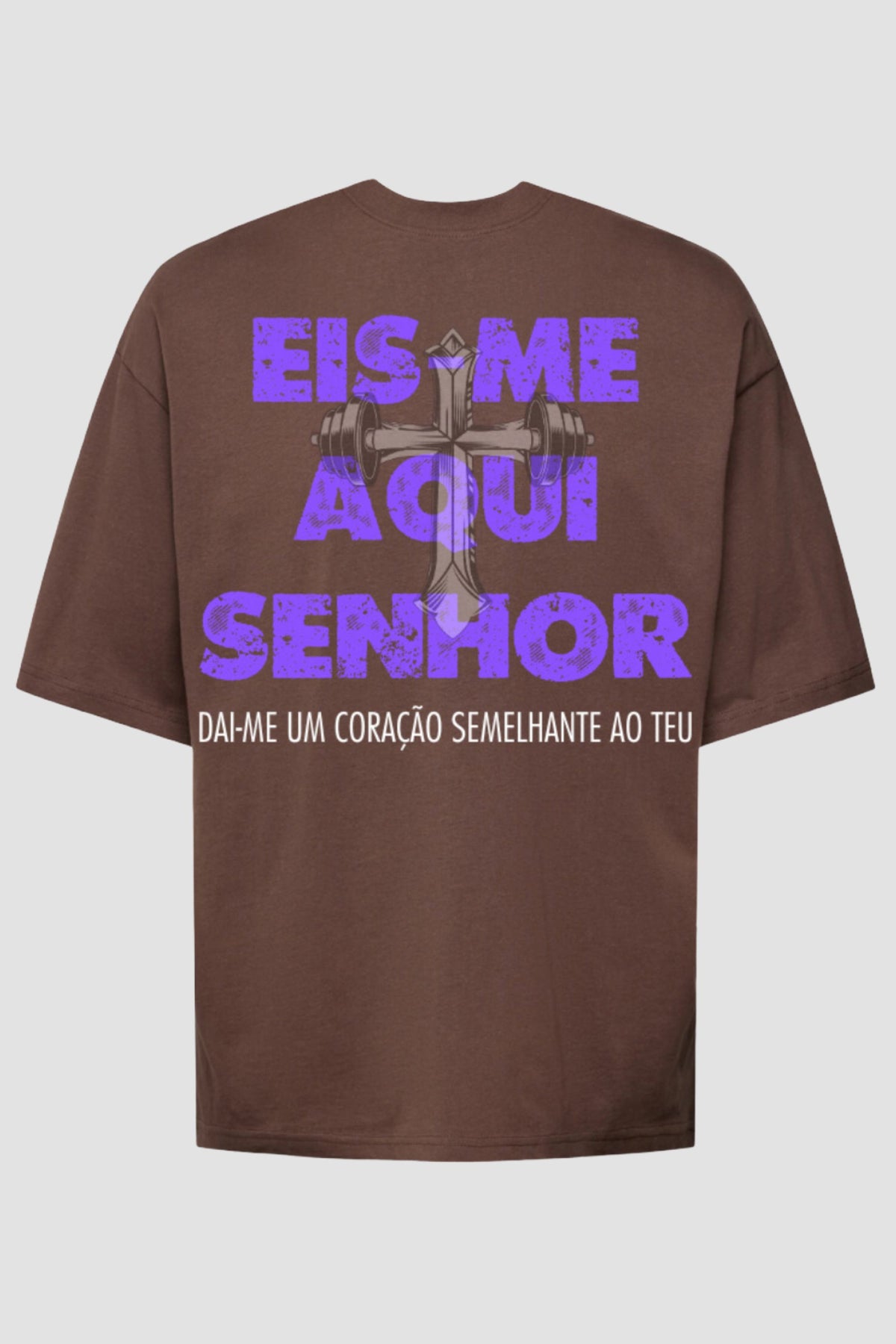 Oversized - Eis-me Aqui Senhor God Tier P Chocolate Masculino