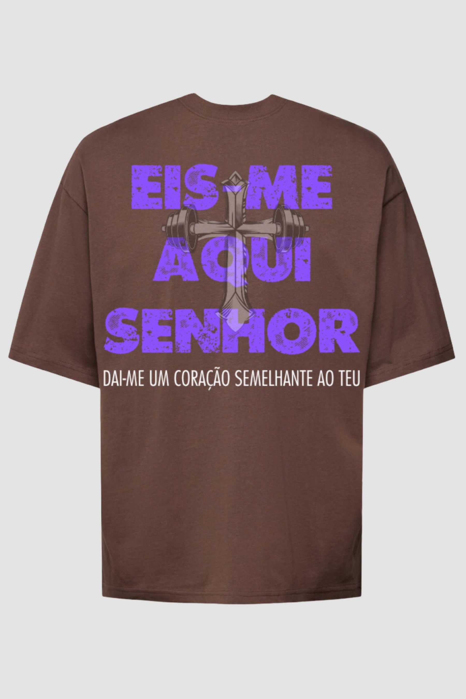 Oversized - Eis-me Aqui Senhor God Tier P Chocolate Masculino
