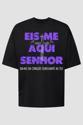 Oversized - Eis-me Aqui Senhor God Tier P Preta Masculino