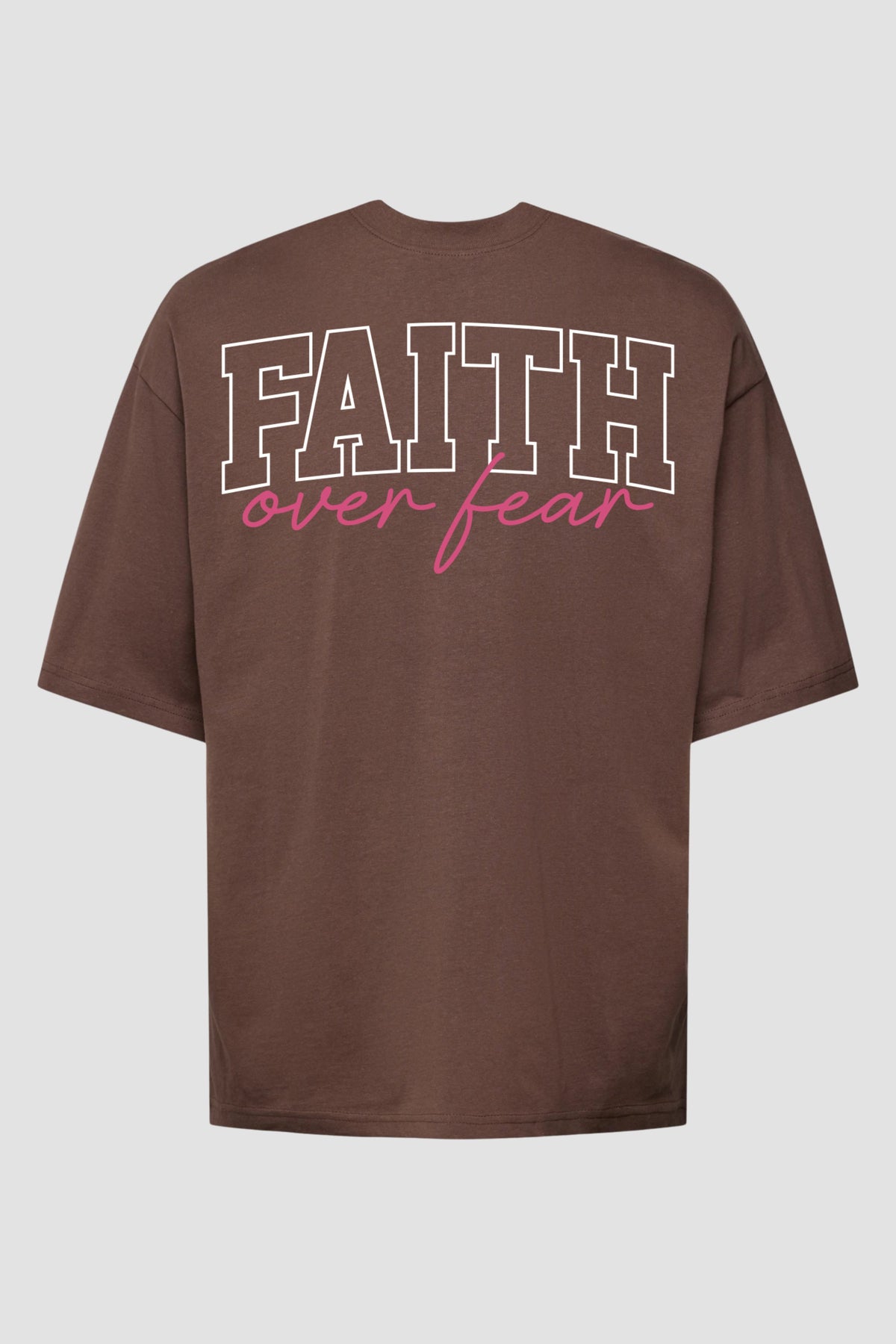 Oversized - Faith Over Fear [071] Oversized - Faith Over Fear GodTier P Chocolate Masculino